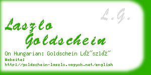 laszlo goldschein business card